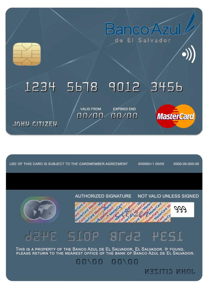 El Salvador Banco Azul de El Salvador mastercard